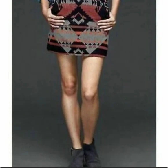 Gap NWT Tribal Print Mini Skirt Sz 8 - Picture 4 of 9